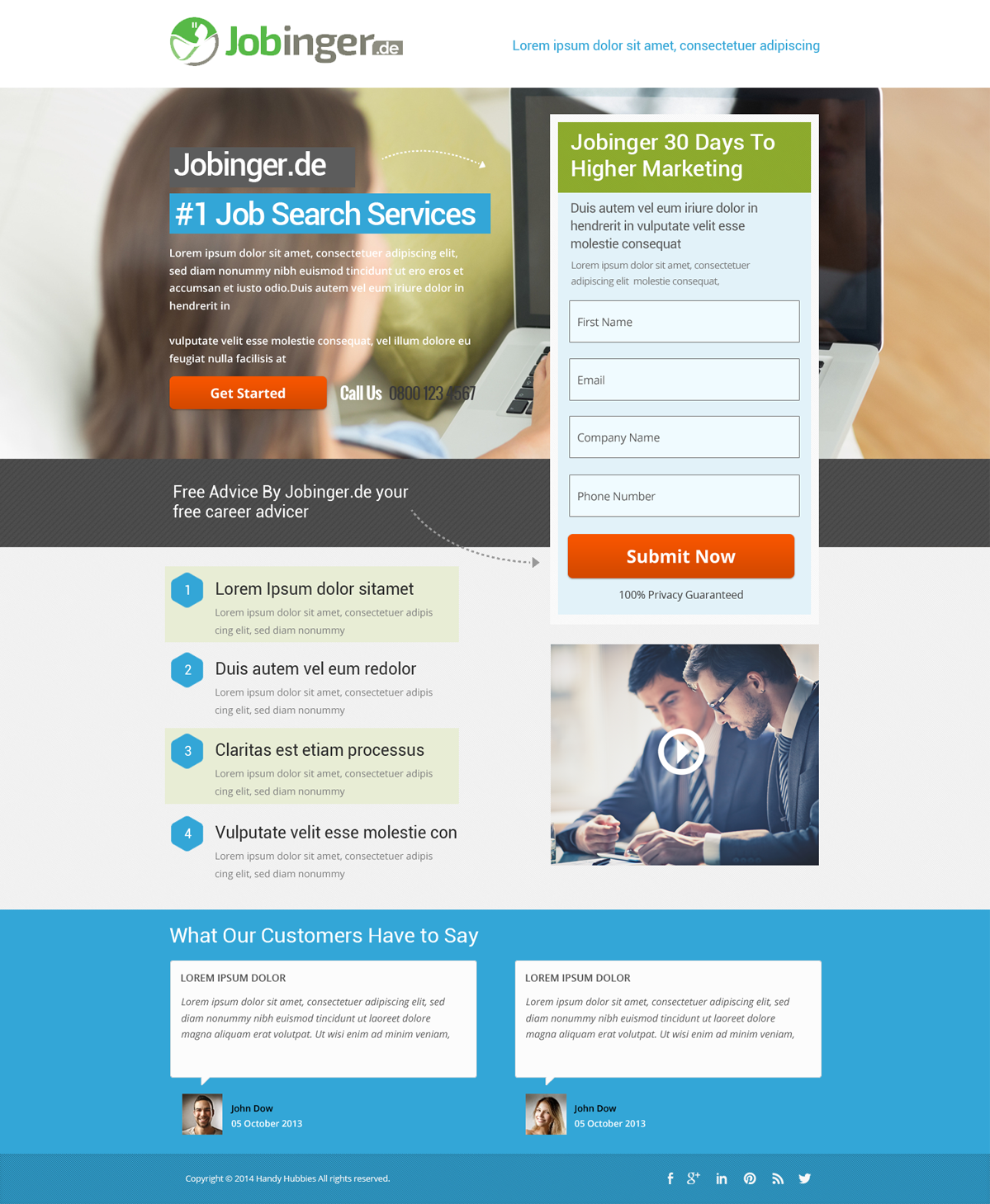 Web Design by iLibart for Jobinger | Design #4945054