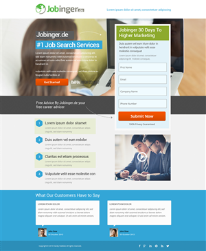 Web Design par iLibart pour Jobinger | Design #4945054