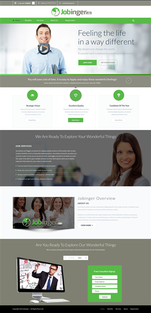 Diseño Web por Advent Innovative para Jobinger | Diseño: #5026453