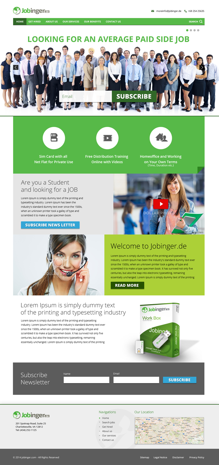 Web-Design von bedesign für Jobinger | Design #5066892