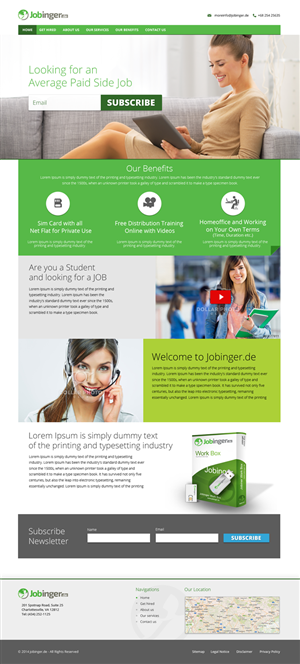 Web Design par bedesign pour Jobinger | Design #5103189
