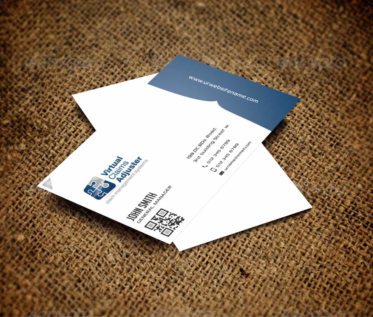 Business Card Design by AwsomeD for Virtual Claims Adjuster Inc. | Design #4930048