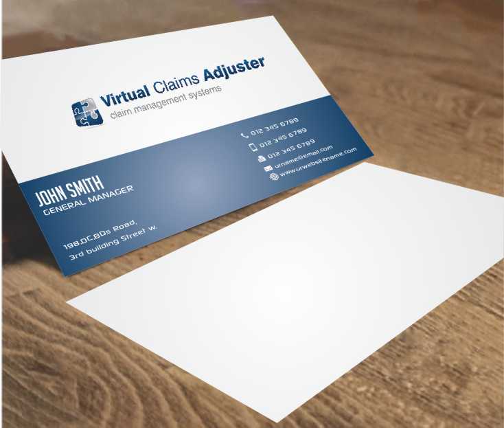 Business Card Design by AwsomeD for Virtual Claims Adjuster Inc. | Design #4930049