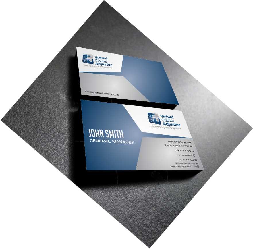 Business Card Design by AwsomeD for Virtual Claims Adjuster Inc. | Design #4930050