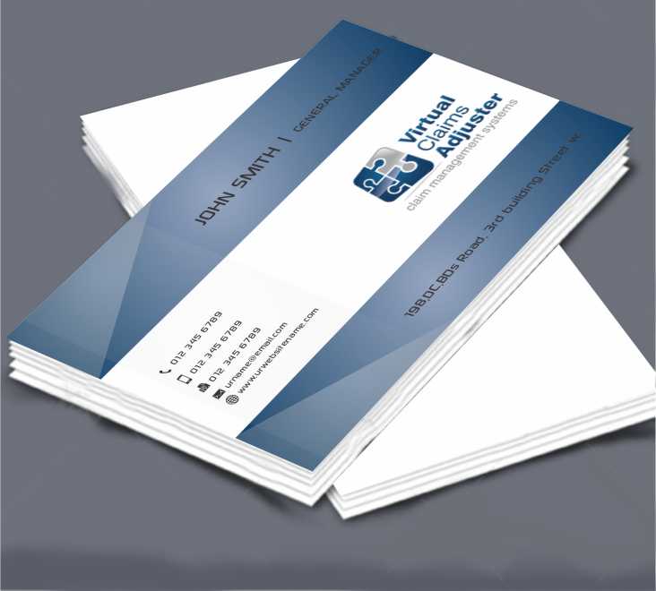 Business Card Design by AwsomeD for Virtual Claims Adjuster Inc. | Design #4930051