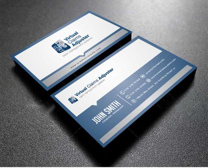 Business Card Design by AwsomeD for Virtual Claims Adjuster Inc. | Design #4930052
