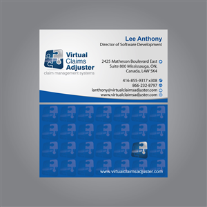 Business Card Design by MTu for Virtual Claims Adjuster Inc. | Design: #4957975