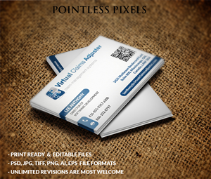 Business Card Design by Pointless Pixels India for Virtual Claims Adjuster Inc. | Design: #4931482