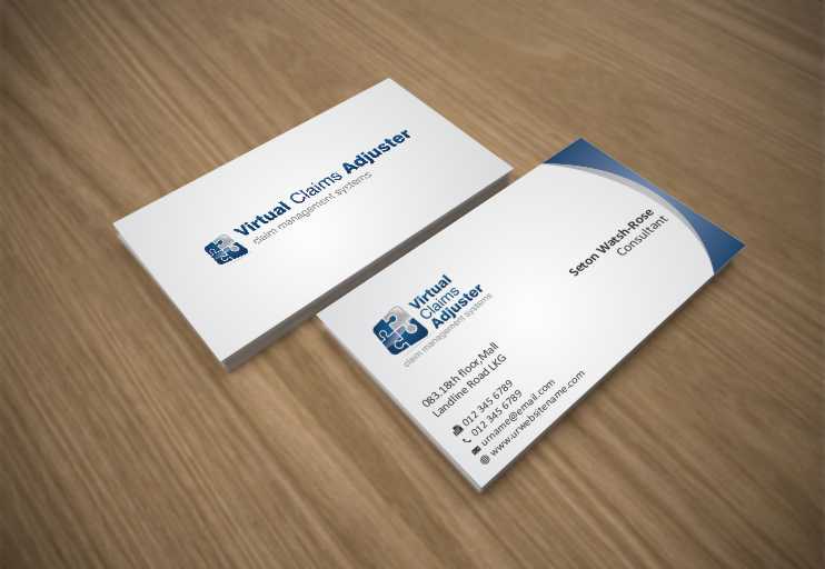 Business Card Design by szabist for Virtual Claims Adjuster Inc. | Design #4930586