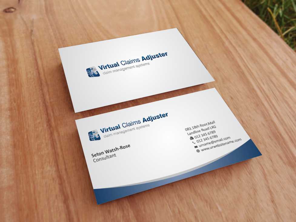 Business Card Design by szabist for Virtual Claims Adjuster Inc. | Design #4930587