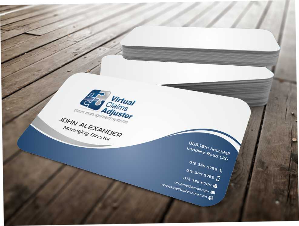 Business Card Design by szabist for Virtual Claims Adjuster Inc. | Design #4930592