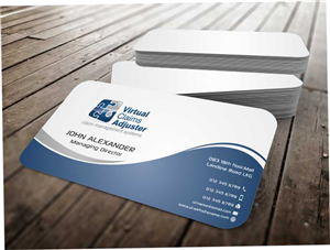 Business Card Design by szabist for Virtual Claims Adjuster Inc. | Design: #4930592