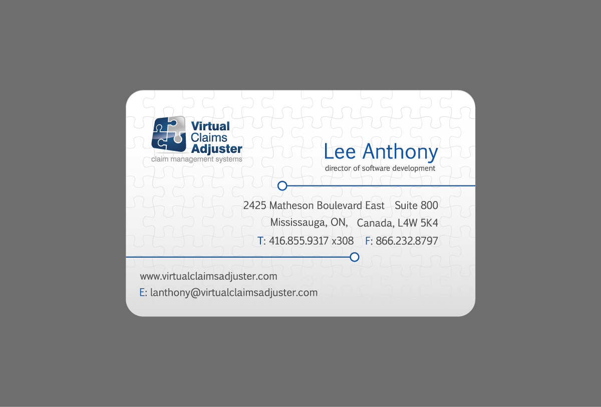 Business Card Design by Anastasia Kovsh for Virtual Claims Adjuster Inc. | Design #4974005