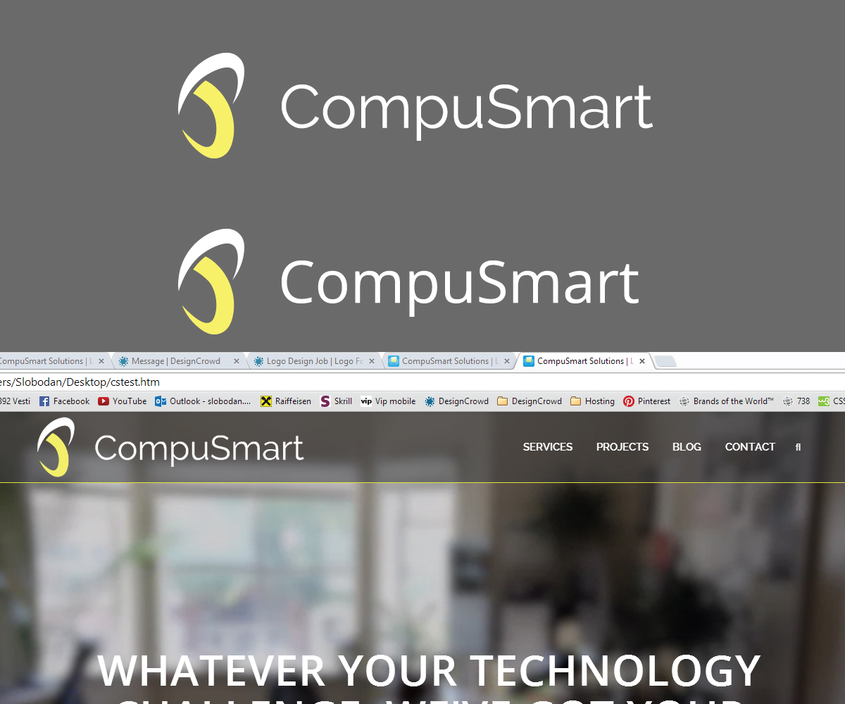 Logo-Design von Slobodan Cagic für CompuSmart Solutions | Design #4978764