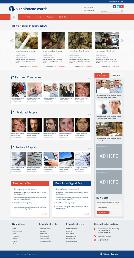 Wordpress Design by Chikki for Signal Bay, Inc. | Design #4954093