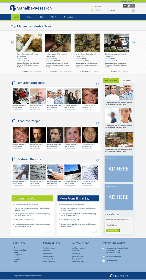 Diseño Wordpress por Chikki para Signal Bay, Inc. | Diseño #4957481