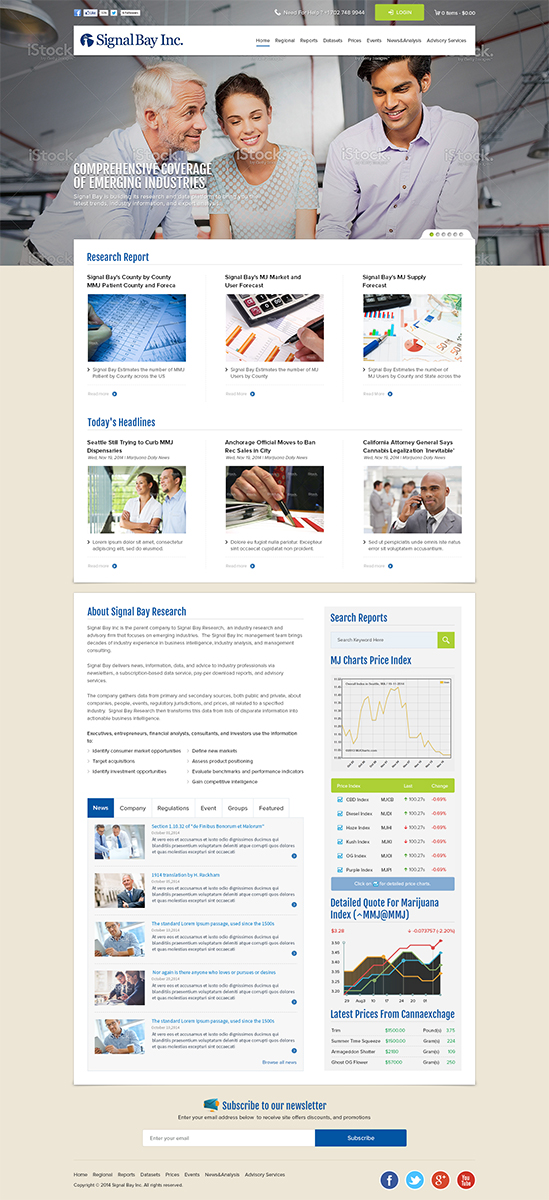 Diseño Wordpress por Mayank Patel para Signal Bay, Inc. | Diseño #4933745