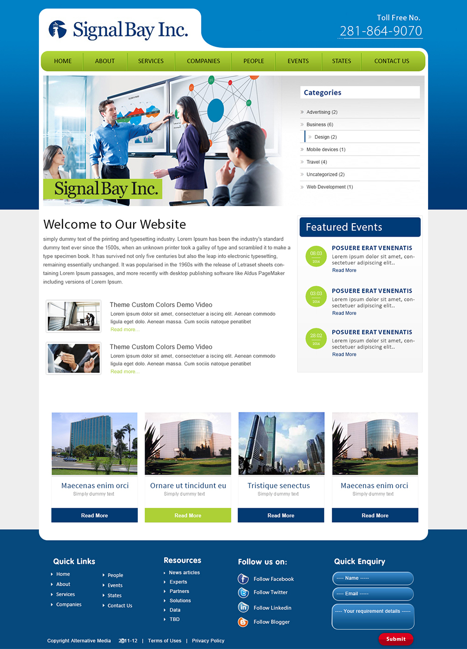 Wordpress Design by webxvision for Signal Bay, Inc. | Design #4992937