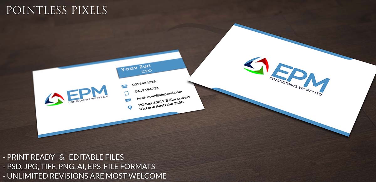 Business Card Design by Pointless Pixels India for this project | Design #4924790