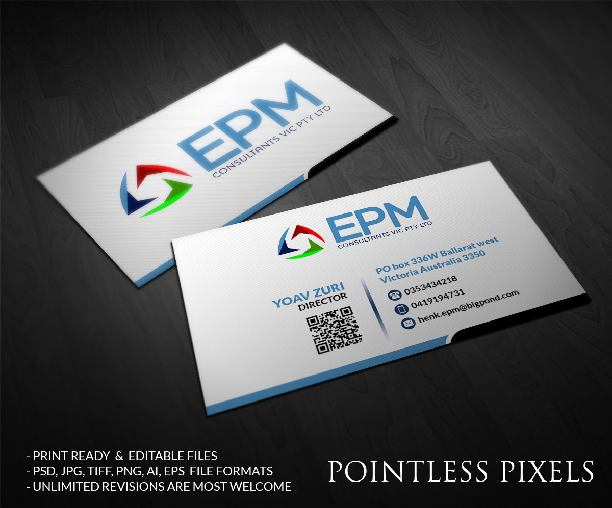 Business Card Design by Pointless Pixels India for this project | Design #4926669