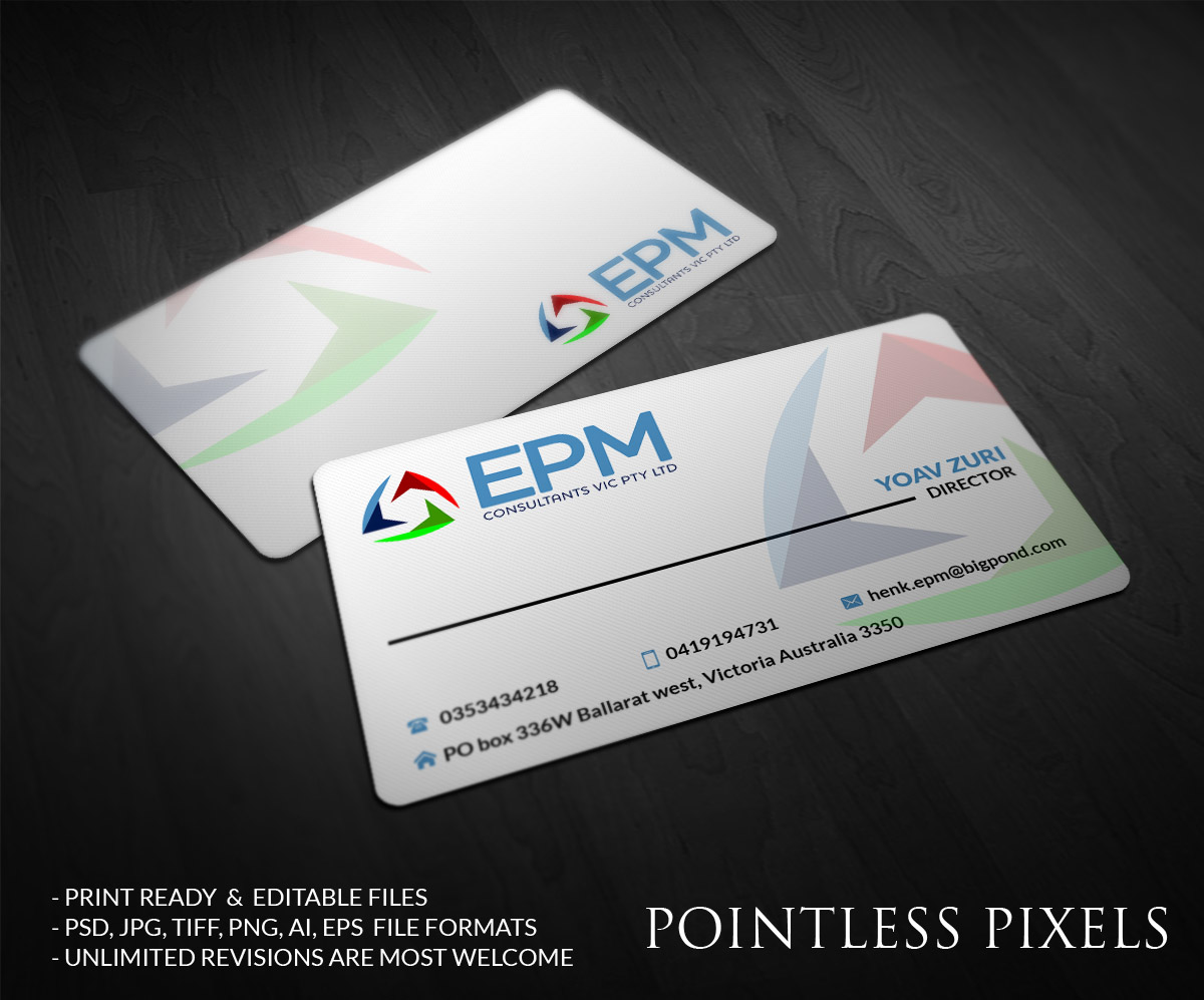 Business Card Design by Pointless Pixels India for this project | Design #4926676