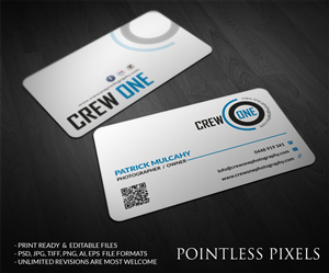 Business Card Design by Pointless Pixels India for Crew One Photography | Design: #5017263