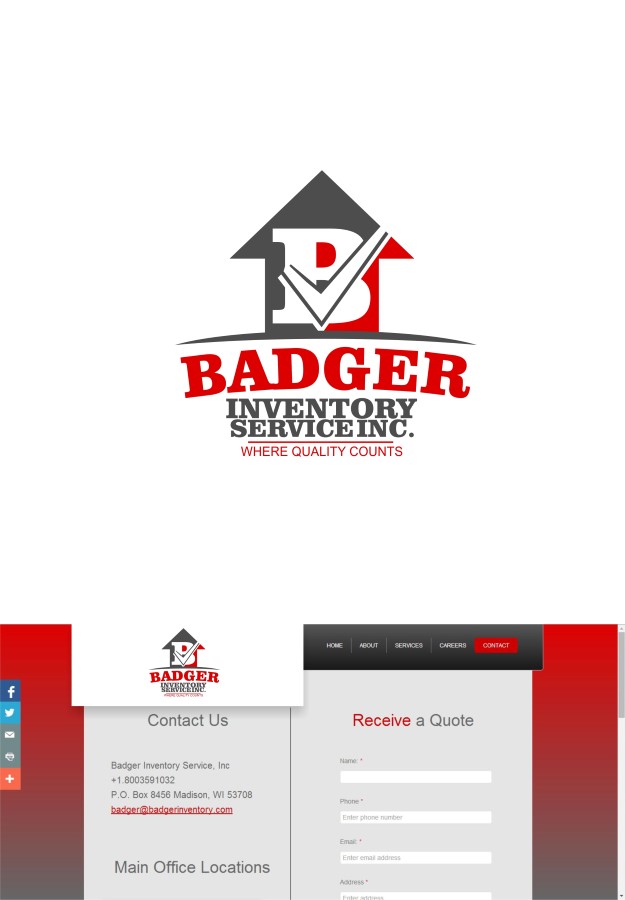 Diseño de Logo por alok bhopatkar para Badger Inventory Service Inc. | Diseño #4965660