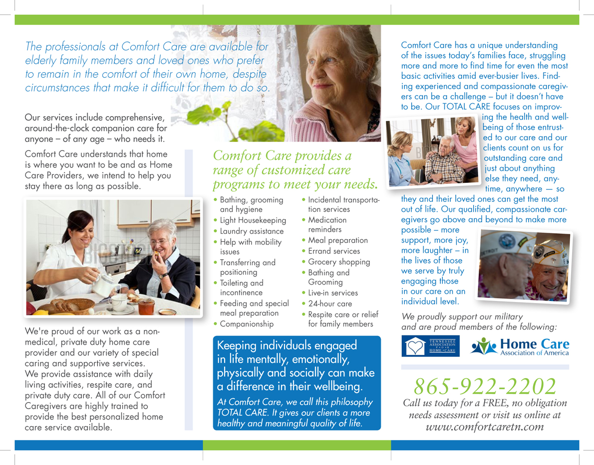 Brochure Design by Ekanite for Comfort Care | Design #1433470