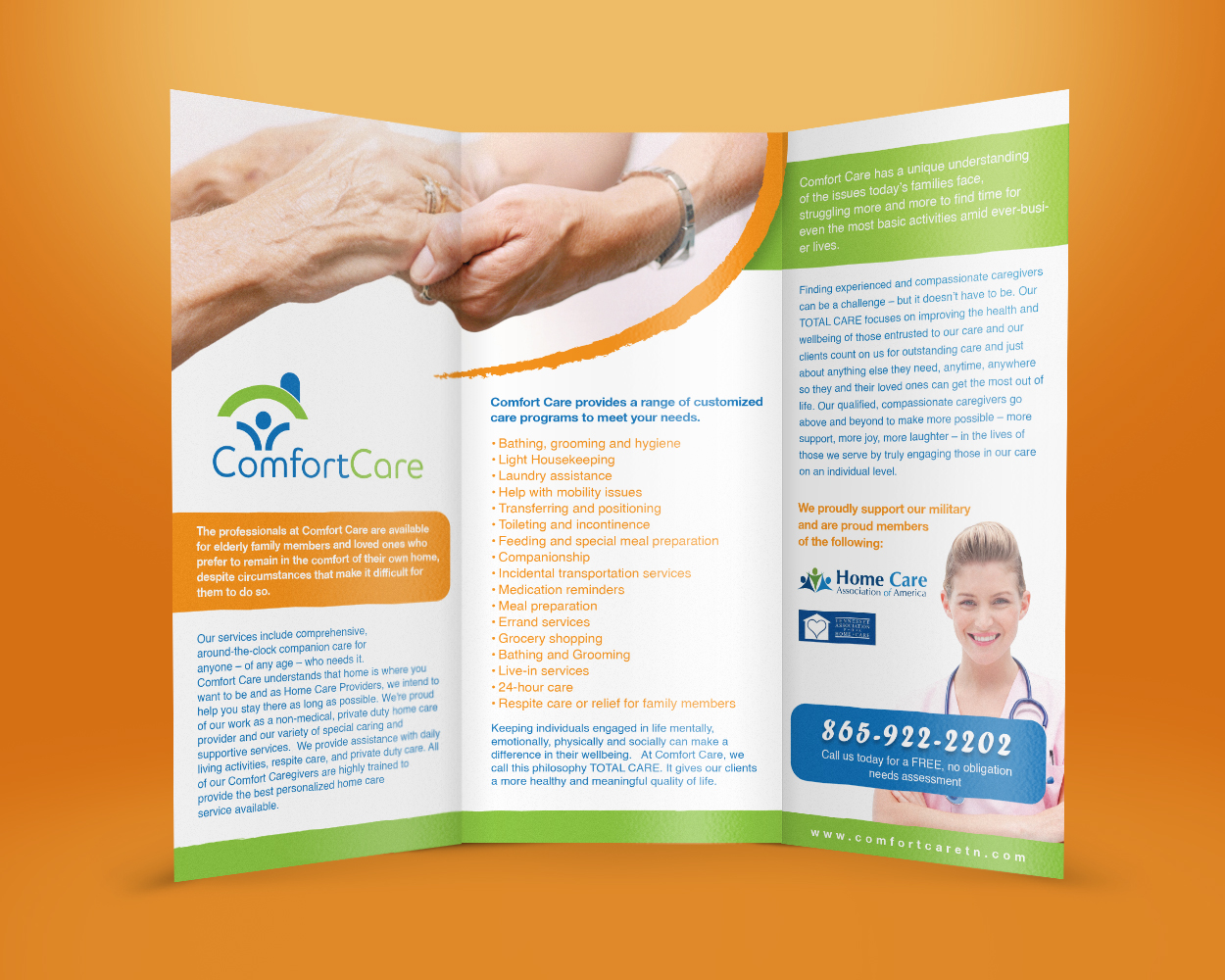 Design de Brochure par Daniel pour Comfort Care | Design #1397750