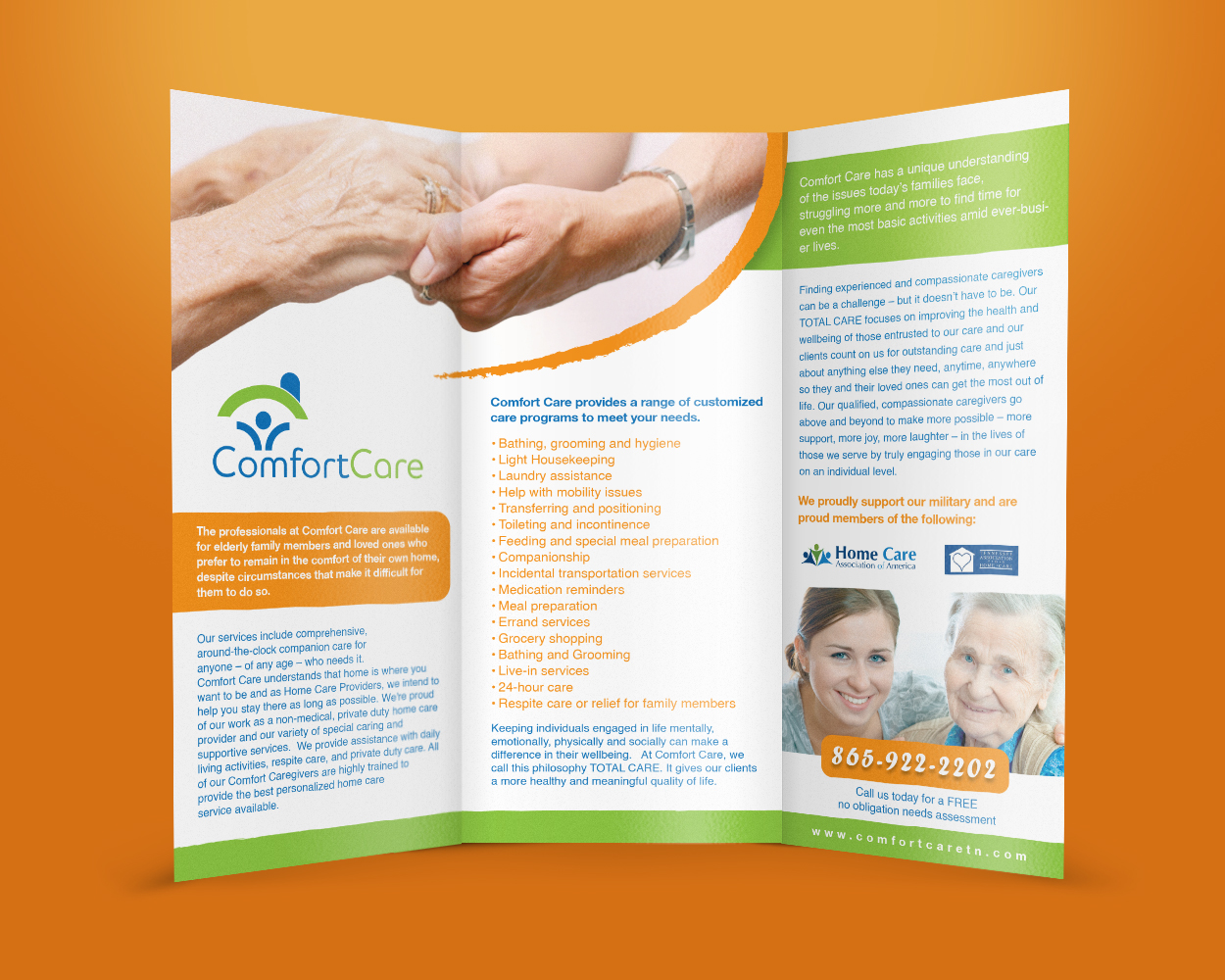Diseño de Brochure por Daniel para Comfort Care | Diseño #1399674