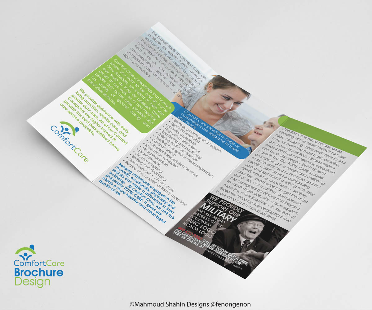 Broschüren-Design von Mahmoud Shahin für Comfort Care | Design #1389539
