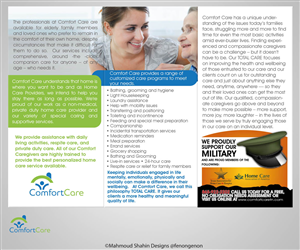 Broschüren-Design von Mahmoud Shahin für Comfort Care | Design: #1411225