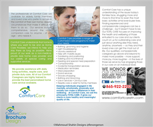 Broschüren-Design von Mahmoud Shahin für Comfort Care | Design: #1436814