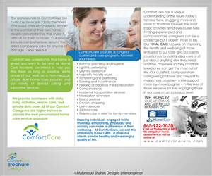 Design de Brochure par Mahmoud Shahin pour Comfort Care | Design #1447459