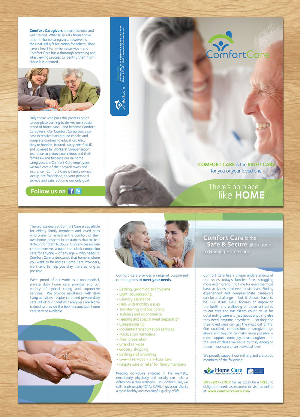 Broschüren-Design von John Mares für Comfort Care | Design #1433743