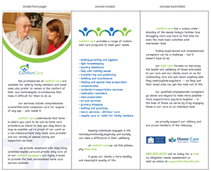 Diseño de Brochure por tane para Comfort Care | Diseño: #1389366