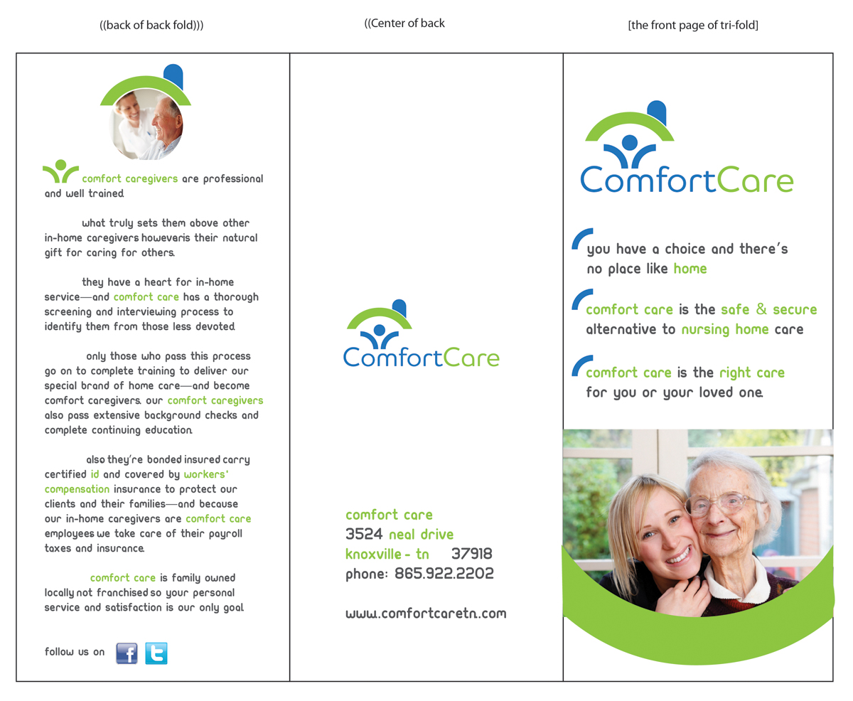 Diseño de Brochure por tane para Comfort Care | Diseño #1389637