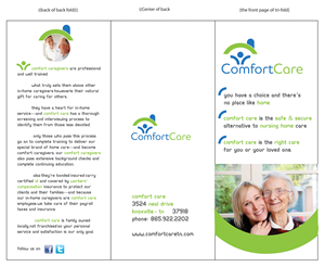 Diseño de Brochure por tane para Comfort Care | Diseño: #1389637