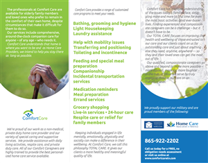 Diseño de Brochure por tane para Comfort Care | Diseño: #1410100
