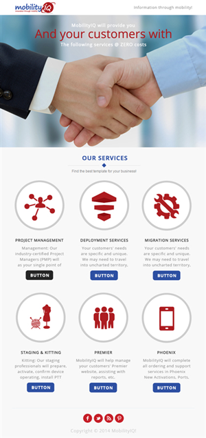 Mobility Provider needs Email Template Design