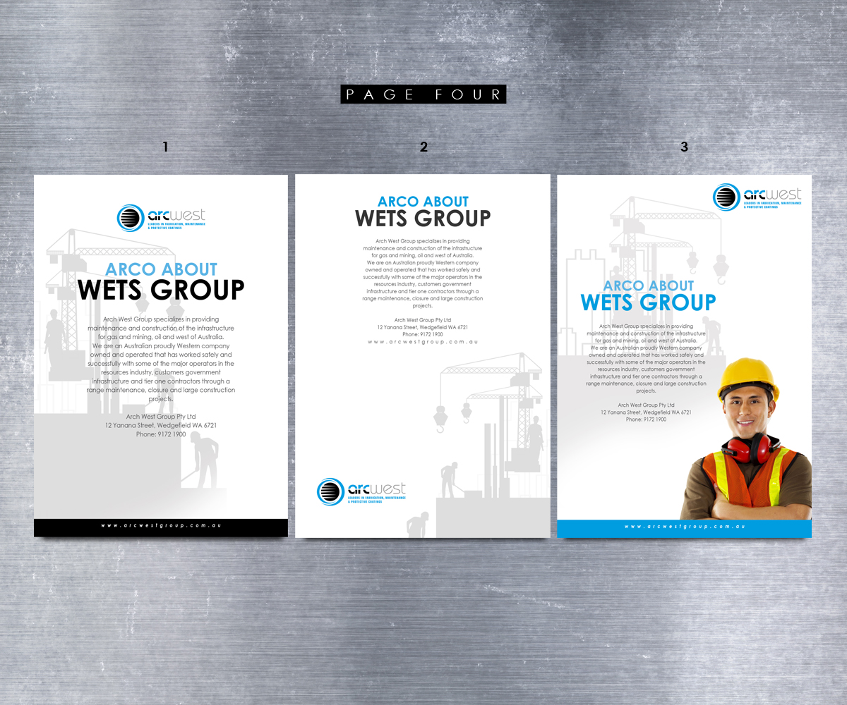 Brochure Design by lnavarro15 for Arc West Group | Design #4984739