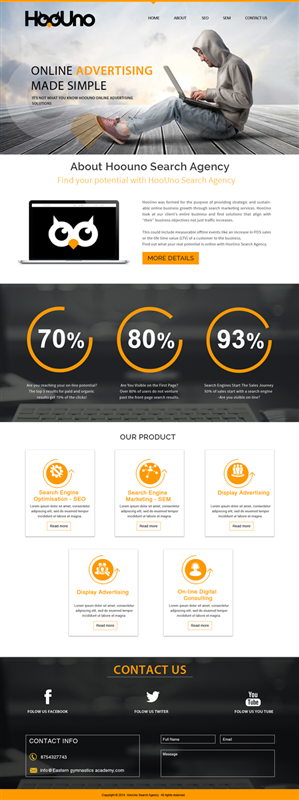 Wordpress Design by webxvision for HooUno | Design: #5268176