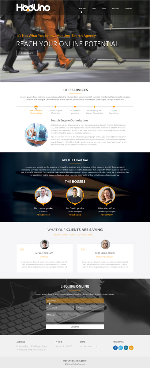 Design Wordpress par Sbss pour HooUno | Design #4988776