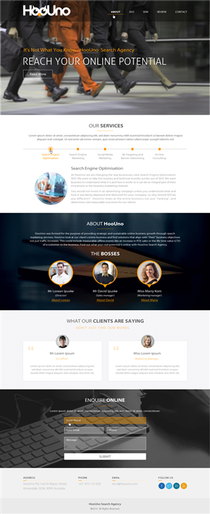 Wordpress Design by Sbss for HooUno | Design: #4988776