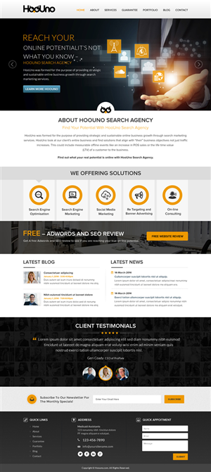Wordpress Design by Sbss for HooUno | Design: #4988778