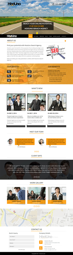 Wordpress Design by Sbss for HooUno | Design: #4994784