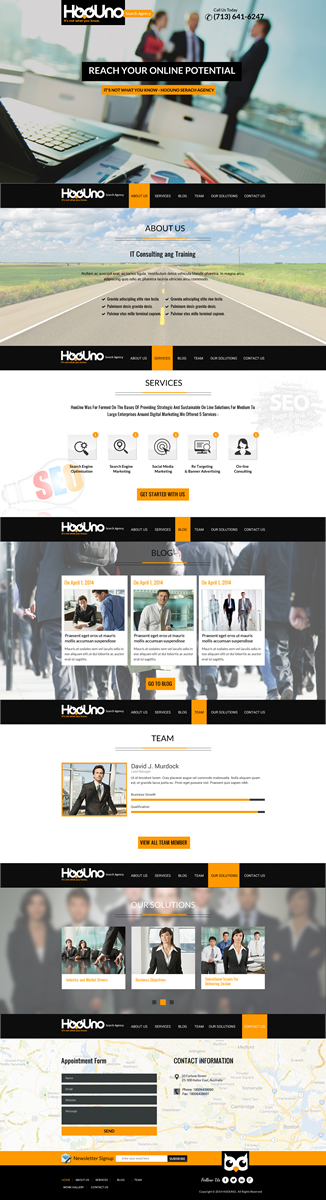 Wordpress Design by Sbss for HooUno | Design #4994785