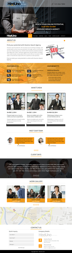 Wordpress Design by Sbss for HooUno | Design: #4994787