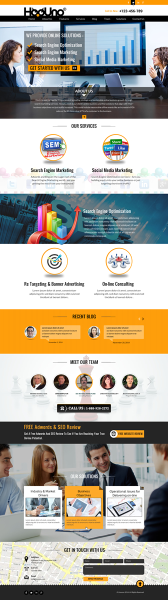 Wordpress Design by Sbss for HooUno | Design #4994793