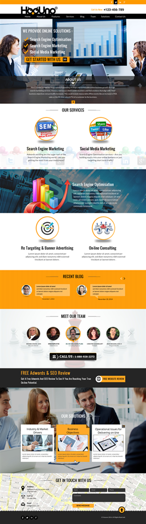 Wordpress Design by Sbss for HooUno | Design: #4994793